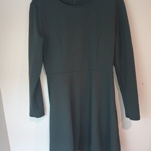 Elegant Long Sleeve Black Dress